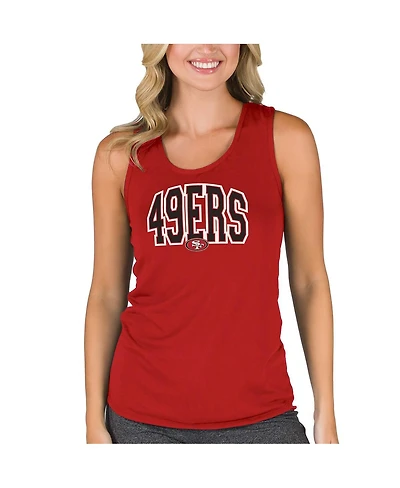 Concepts Sport Women's Scarlet San Francisco 49ers Marathon Racer Back Tank Top