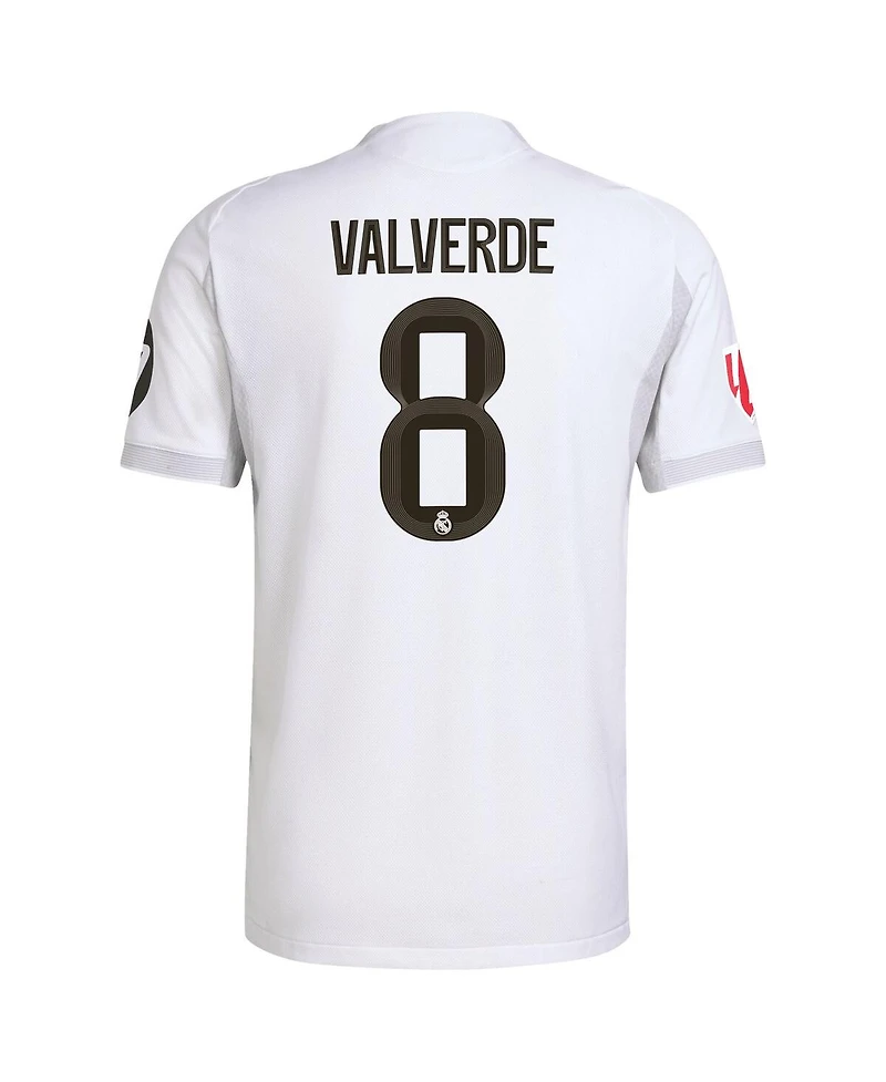 Adidas Men's Federico Valverde White Real Madrid 2025/26 Home Authentic Jersey