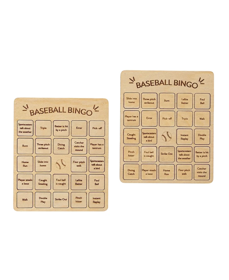 Uncommon Goods Baseball Bingo Board Game, Set of 2