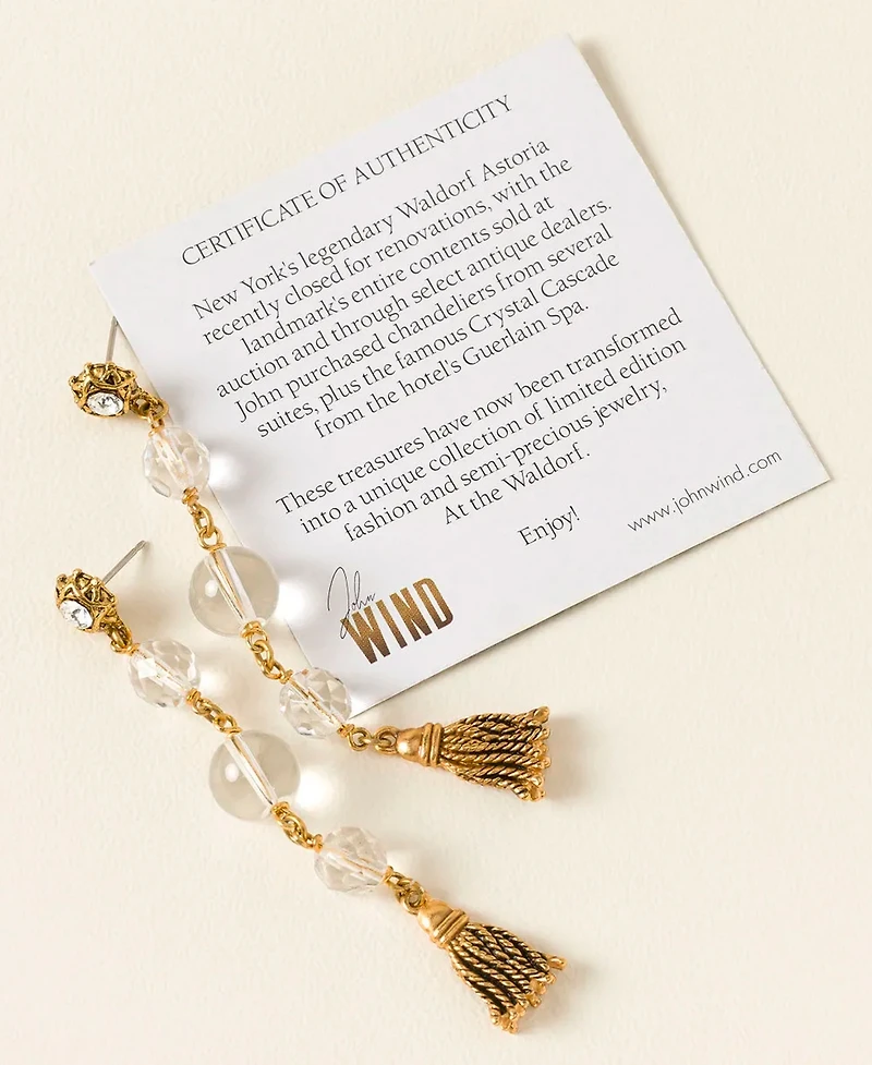 Uncommon Goods Waldorf-Astoria Crystal Chandelier Earrings