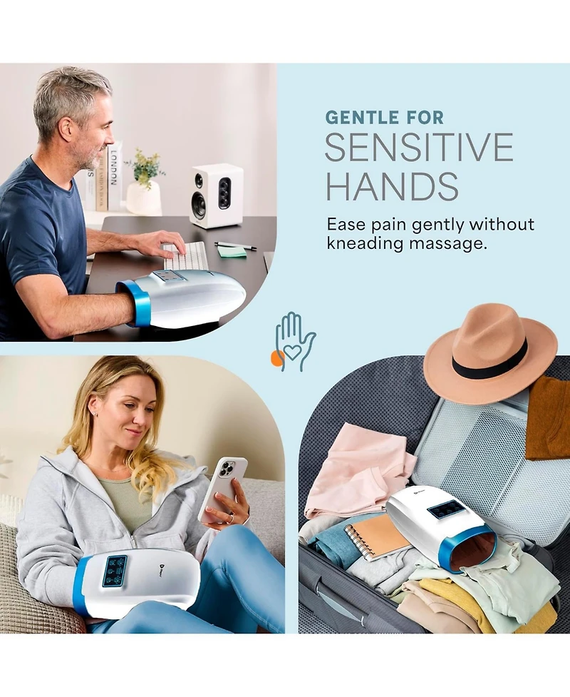 LifePro Hand Massager - for Arthritis and Carpal Tunnel Relief - Hand, Wrist and Fiinger Massager with Heat and Compression