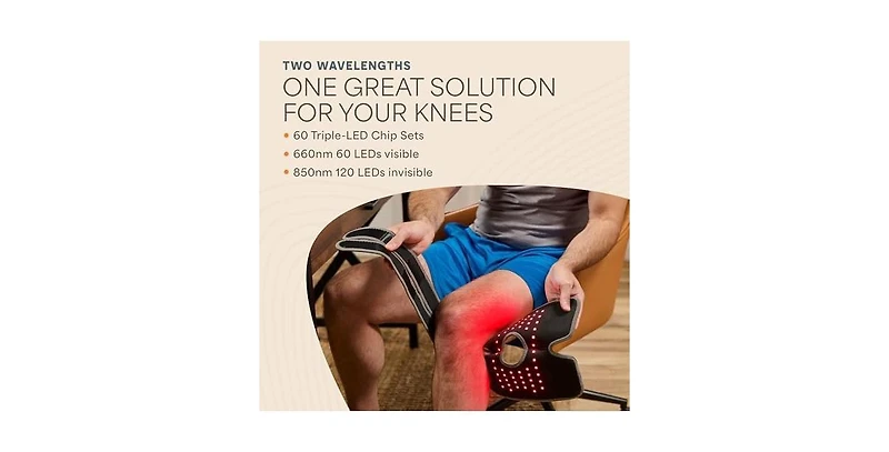 LifePro Adjustable Red & Near Infrared Light Therapy Knee Brace for Pain Relief & Faster Recovery