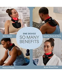 LifePro Compact Red Light Therapy Device for Neck - Rechargeable & Portable Near Infrared Therapy with Multiple Settings