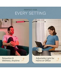 LifePro 2-in-1 Red Light Therapy & Reading Floor Lamp – 216 Led with Red, Near Infrared & White Light Modes for Skin Health, Pain Relief & Rela