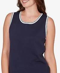 Ruby Rd. Petite Tipped Trim Sweater Tank Top