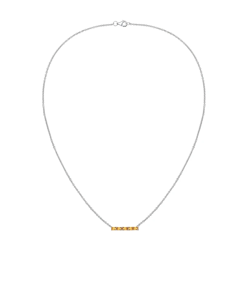 Macy's Lab-Grown Citrine (1/2 ct. t.w.) Necklace in Sterling Silver (also in Multi-Stone)
