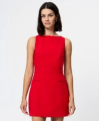 French Connection Women's Boat Neck Sleeveless Mini Dress