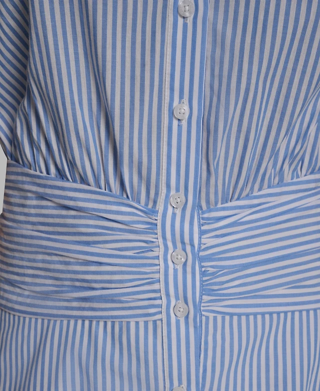 bcbg striped shirt dress BCBG Women's Striped Button-Down Mini Shirt Dress