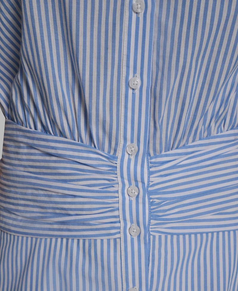 Bcbg Women's Sleeveless Stripe Shirt Dress