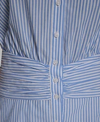 Bcbg Women's Sleeveless Stripe Shirt Dress