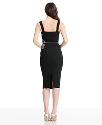 Dress the Population Women's Sweetheart Neck Midi