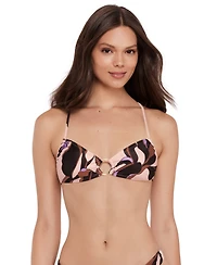 Steve Madden Women's X-Back Ring V-Neck Bralette Top