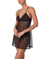 Dkny Women's Heart Mesh Babydoll Chemise