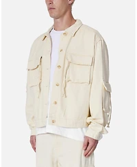 mnml Men's Brushed Twill Cargo Jacket.
