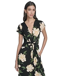 Vince Camuto Petite V-neck Short-Sleeve Jumpsuit