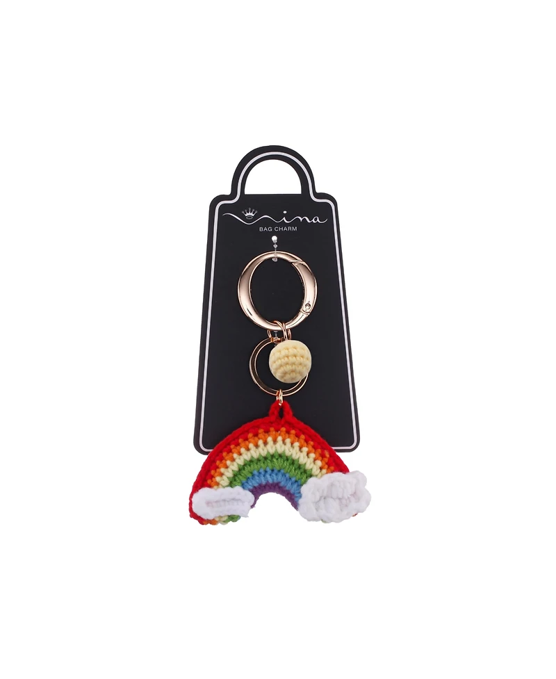 Nina Crochet rainbow bag charm
