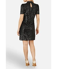 Yumi Women's Sequin Chevron Pattern Tunic Dress