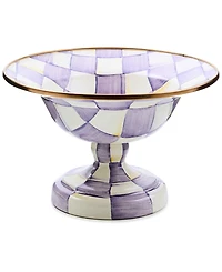 MacKenzie-Childs Violet Check Small Compote