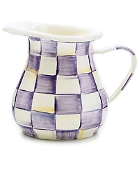 MacKenzie-Childs Violet Check Handmade Creamer