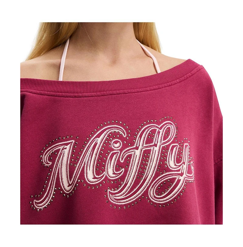 Cotton On Women's Off Shoulder Sweatshirt - License