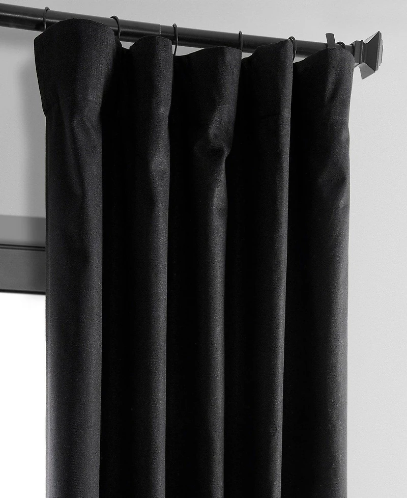 Half Price Drapes Millennial Grey Thermal Cross Linen Weave Blackout Curtain