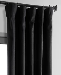 Half Price Drapes Millennial Grey Thermal Cross Linen Weave Blackout Curtain