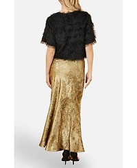 Yumi Women's Satin Midi Skirt