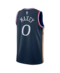 Nike Men's and Women's Tyrese Maxey Navy Philadelphia 76ers 2025/26 City Edition Swingman Jersey
