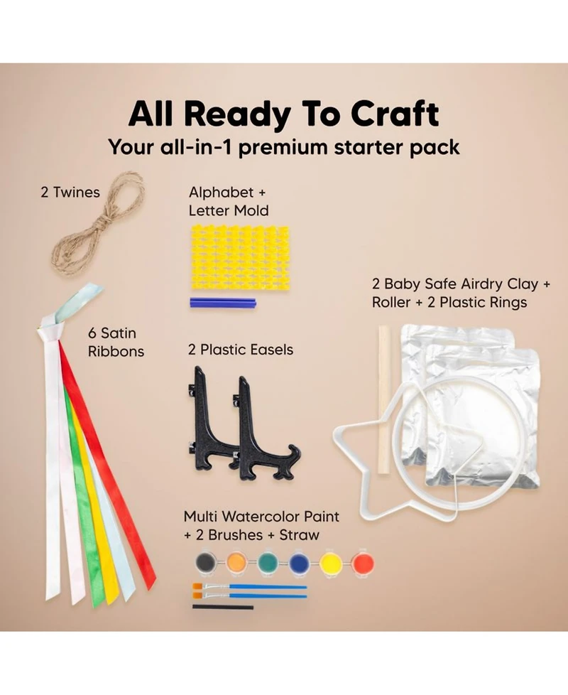 KeaBabies Twinkle Baby Hand and Footprint Kit, Dog Paw Print Kit, Baby Handprint Ornament Kit for Newborn, Babies, Boys, Girls