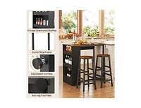 Boyel Living 3 Pieces Bar Table Set with Storage