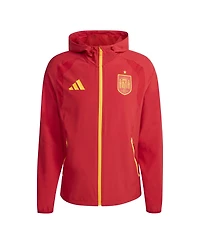 Adidas Men's Red Spain National Team 2026 World Cup Travel Windbreaker Jacket