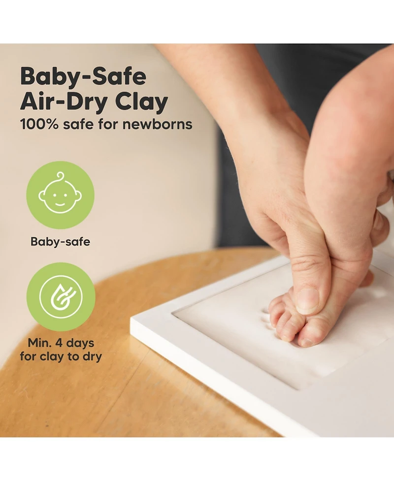 Duo Baby Hand and Footprint Kit, Handprint Newborn Photo Frame, Keepsake for New Mom