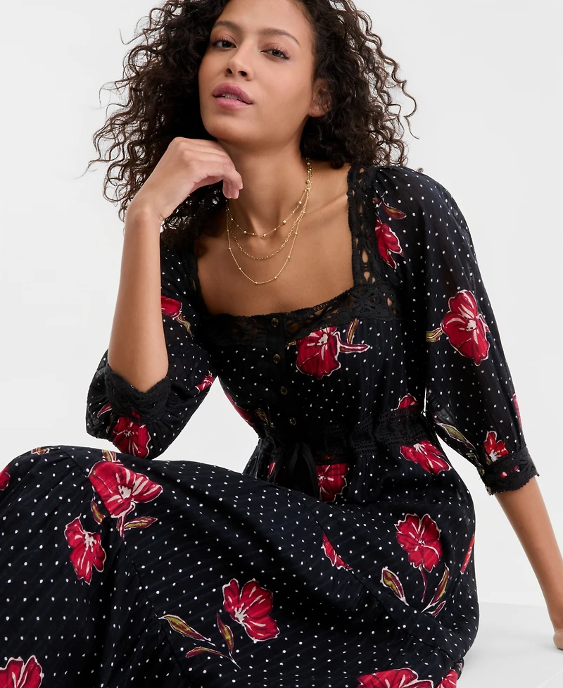 Free People Women's Morning Meadows Cotton Maxi Dress