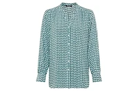 Olsen Women's Lightweight Dot-Print Button-Up Shirt tees