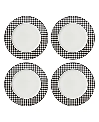 Lenox Gingham Dinner Plates, Set of 4