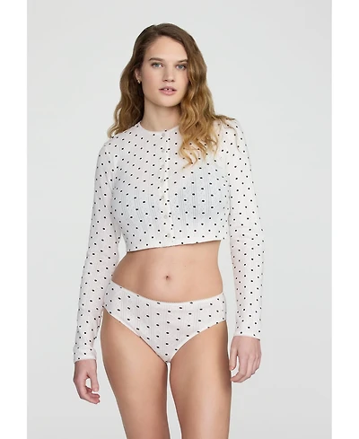 Cuup Plus The Cropped Cardigan- Pointelle