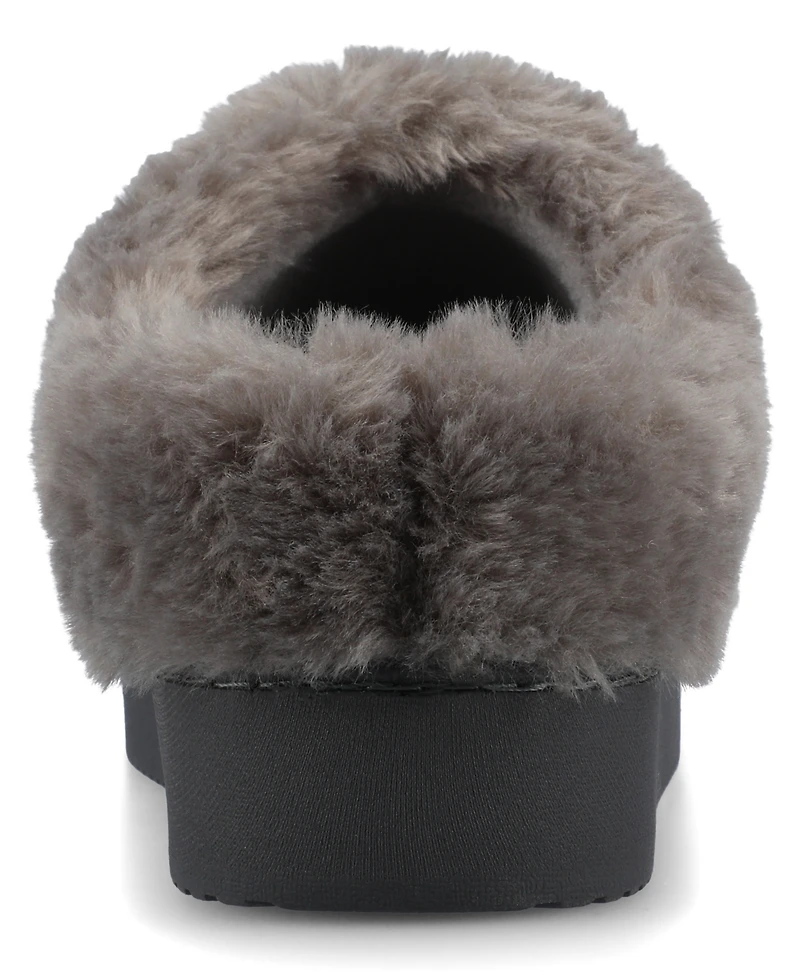 Journee Collection Women's Blair Round Toe Quilted Clog Slippers