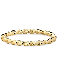 Devata Twisted Rope Ring in 14K Gold, Size 8, approx. 1.5 grams.