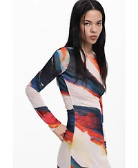 Desigual Women's Long dress with waves