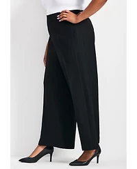 Avenue Women's Anna Wide Leg Pleat Front Pant