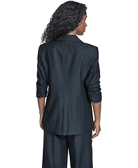 Calvin Klein Women's Faux Denim 3/4-Sleeve Jacket