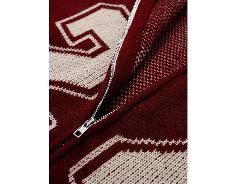 Aelfric Eden Women's 24 Jacquard Zip Up Cardigan