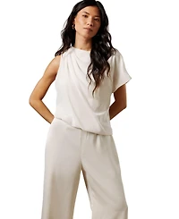 Warehouse Women's One Shoulder Drape Jumpsuit
