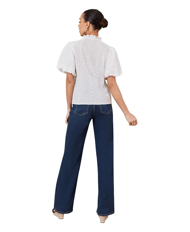 Yumi Women's Puff Sleeve Shirt