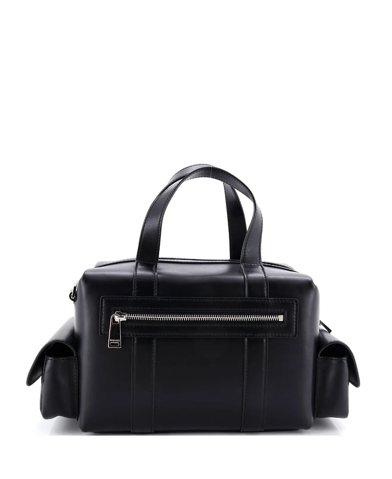 Pre-Owned Versace Small Cargo Boston Duffle Bag Leather