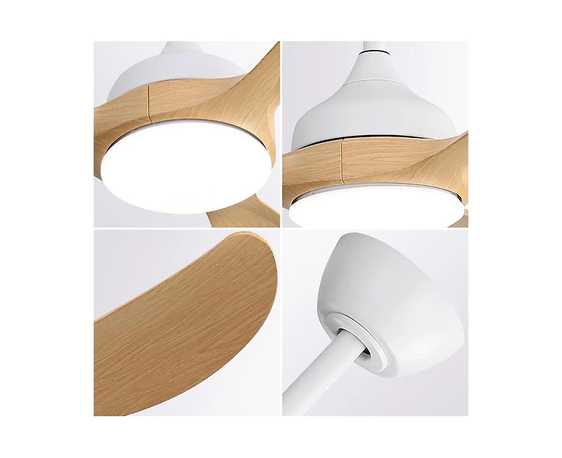 Sofucor 56-inch Modern 3-Blade Ceiling Fans with Led Pendant Lamp and Remote Control