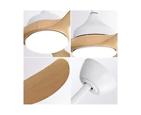 Sofucor 56-inch Modern 3-Blade Ceiling Fans with Led Pendant Lamp and Remote Control