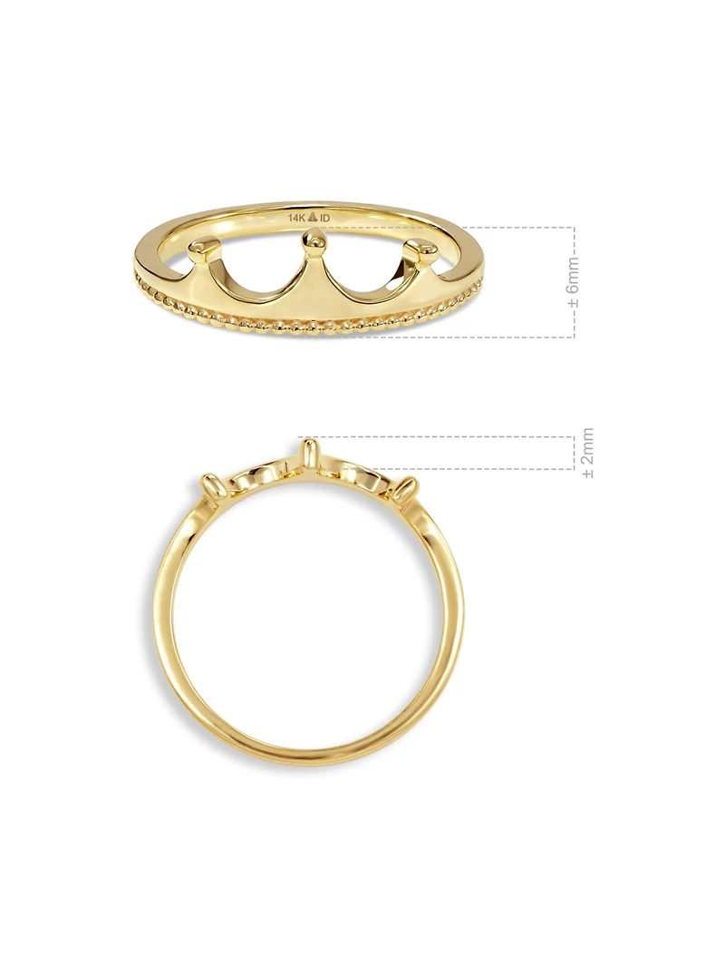 Devata Crown Ring in 14K Gold