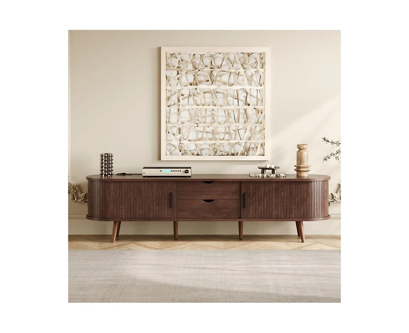 Casainc 70 Inch Mid Century Modern Storage Cabinet With Tv Stand