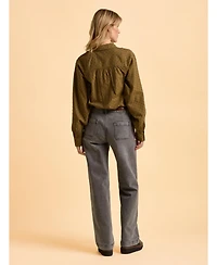 Brakeburn Women's Julia Balloon Sleeve Loose Fit Shirt